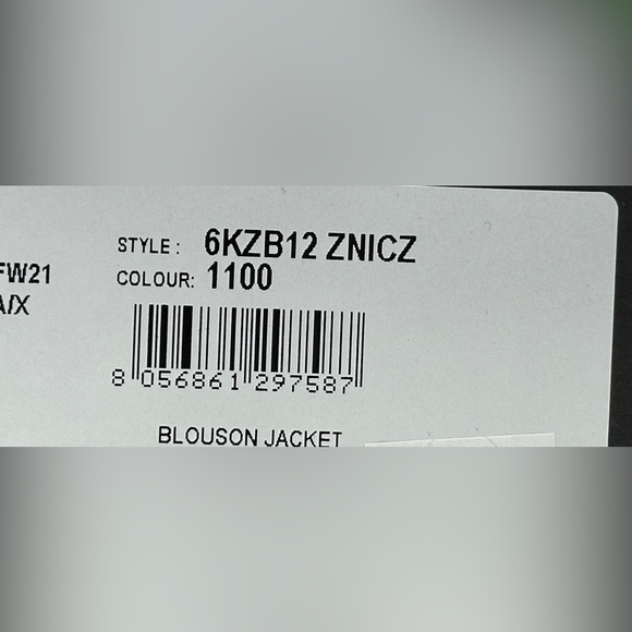 Armani Exchange Blouson White Jacket 6KZB12 ZNICZ 1100 - Picture 7 of 8